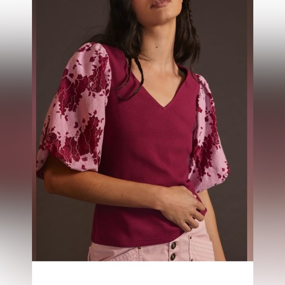 dolan Tops - NWT DOLAN Lace Puff sleeve Top from Anthropologie